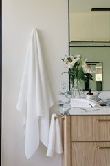 Cozy Earth White Waffle Bath Towels