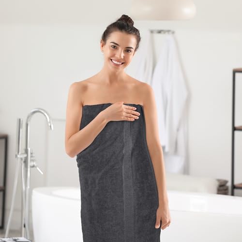 Utopia Towels - Luxurious Jumbo Bath Sheet 2 Piece - 600 GSM 100% Ring Spun Cotton Highly Absorbent and Quick Dry Extra Large Bath Towel - Super Soft Hotel Quality Towel (35 x 70 Inches, Grey)