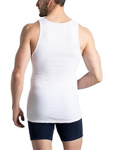 Fruit of the Loom Men's Sleeveless Tank A-Shirt, Tag Free & Moisture Wicking, Ribbed Stretch Fabric, 6 Pack-White, Large