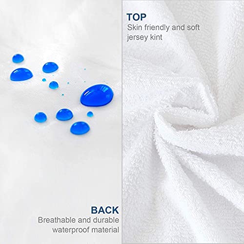 Full Size Mattress Protector Zippered, Soft Terry Surface Mattress Cover for Kids, 6-Side Waterproof Mattress Encasement, Well Made Zipper, Noiseless, for Standard Full Mattress (10-14 Inch) 54X75