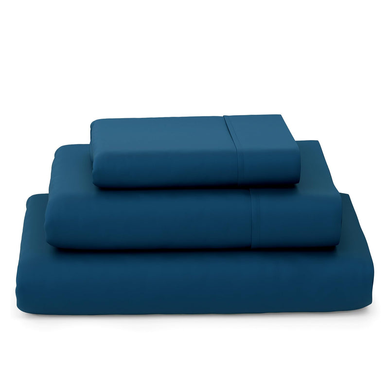 Cosy House Collection Luxury Bamboo Sheets - Blend of Rayon Derived from Bamboo - Cooling & Breathable, Silky Soft, 16-Inch Deep Pockets - 3-Piece Bedding Set - Twin, Royal Blue