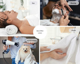 GOLD TEXTILES 12 White Economy Bath Towels Bulk (24x48 Inch) Cotton Blend for Softness-Commercial Grade Easy Care