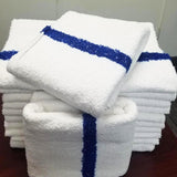 Towels N More 24x48 Soft Poolside Towels 60 Large Super Absorbent Pool Towel Blue Center Stripe Home Spa Gym Hotel Motel Rental House 100% Cotton Bath Towels