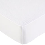 Amazon Basics 14 inch Hypoallergenic Waterproof Fitted Mattress Protector Cover, Full, White