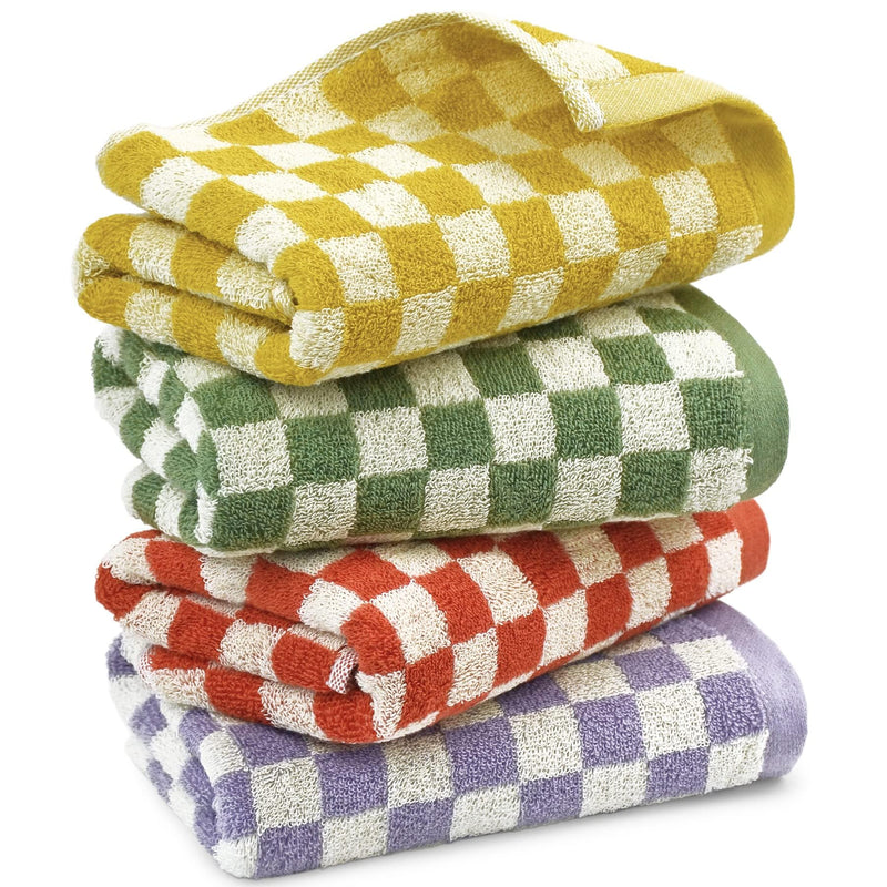 Jacquotha Hand Towels for Bathroom 4 Pack Cotton Face Towels Soft Abs Gozatowels