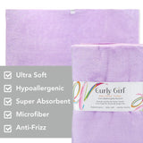 Curly Girl Microfiber Hair Towel - Anti-Frizz, Absorbent, Fast Drying - for Curly Hair - Microfiber Hair Towel for Curly Hair