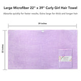 Curly Girl Microfiber Hair Towel - Anti-Frizz, Absorbent, Fast Drying - for Curly Hair - Microfiber Hair Towel for Curly Hair