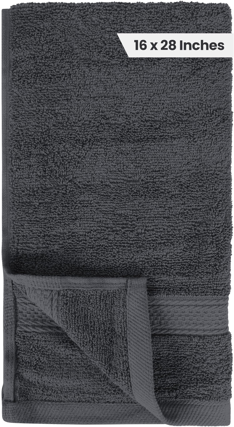 Utopia Towels 6 Pack Premium Hand Towels Set, (16 x 28 inches) 100% Ring Spun Cotton, Ultra Soft and Highly Absorbent 600GSM Towels for Bathroom, Gym, Shower, Hotel, and Spa (Grey)