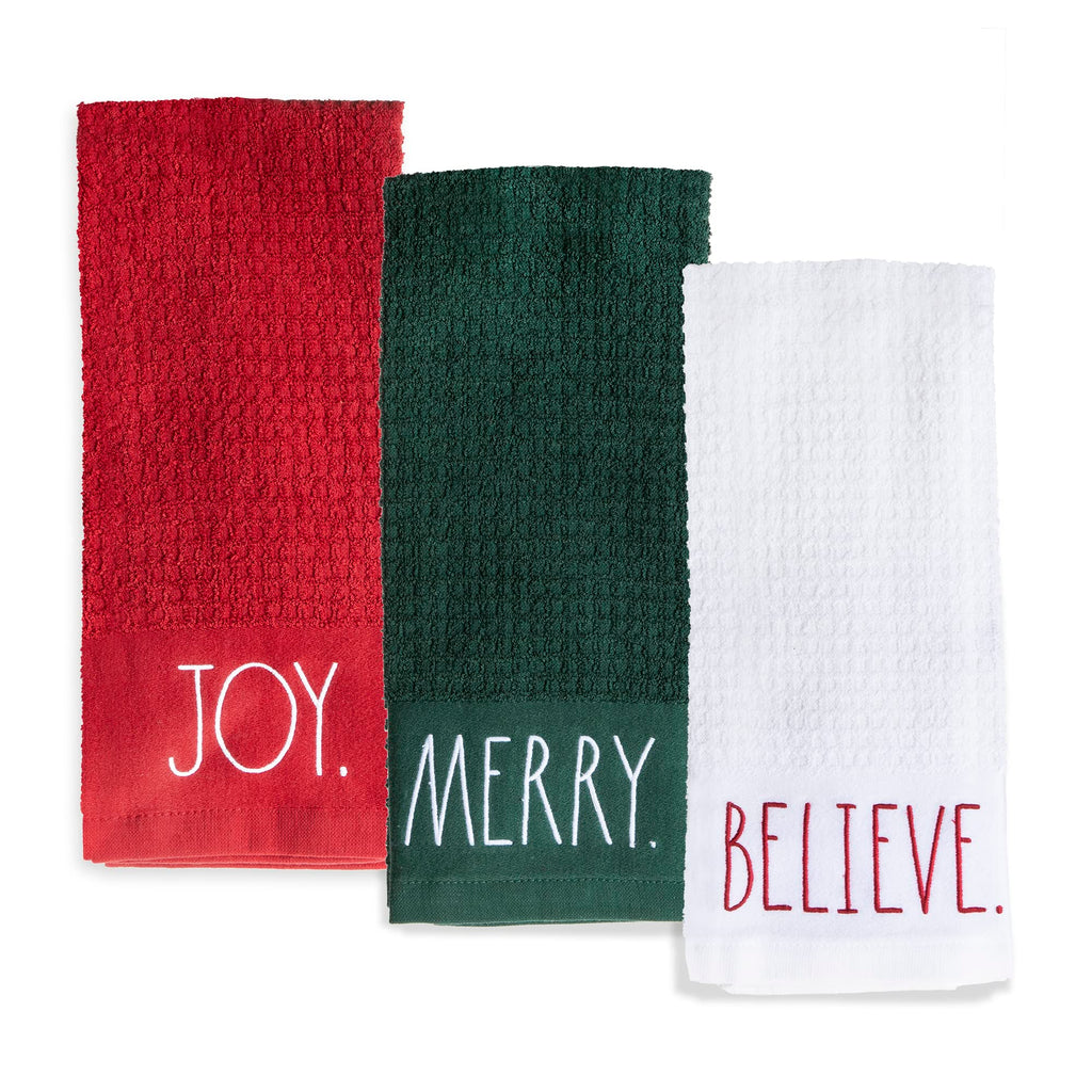 Rae Dunn Set of 3 Hand Towels for Kitchen and Bathroom 100 Cotton E Gozatowels