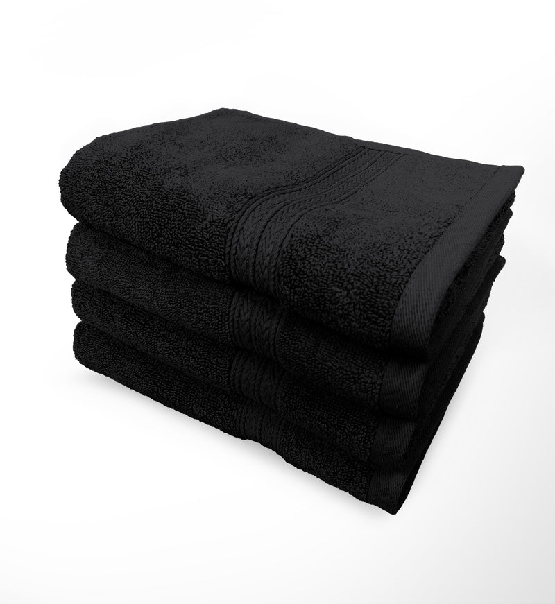 Black Microfiber Cleaning Cloths, Washcloths and Hand Towels for Bath or  Kitchen 