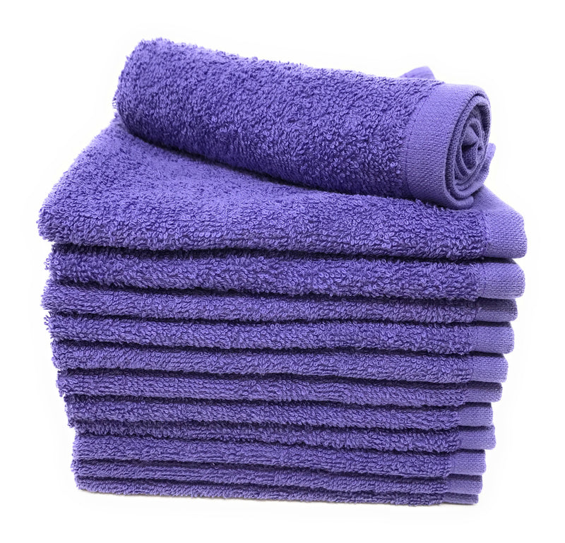Wholesale Cheap Cleaning Microfiber Purple Terry Cloth Hand